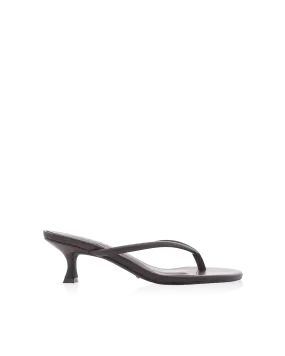 ESTI - CHOCOLATE Knee High Heeled Suede Boots