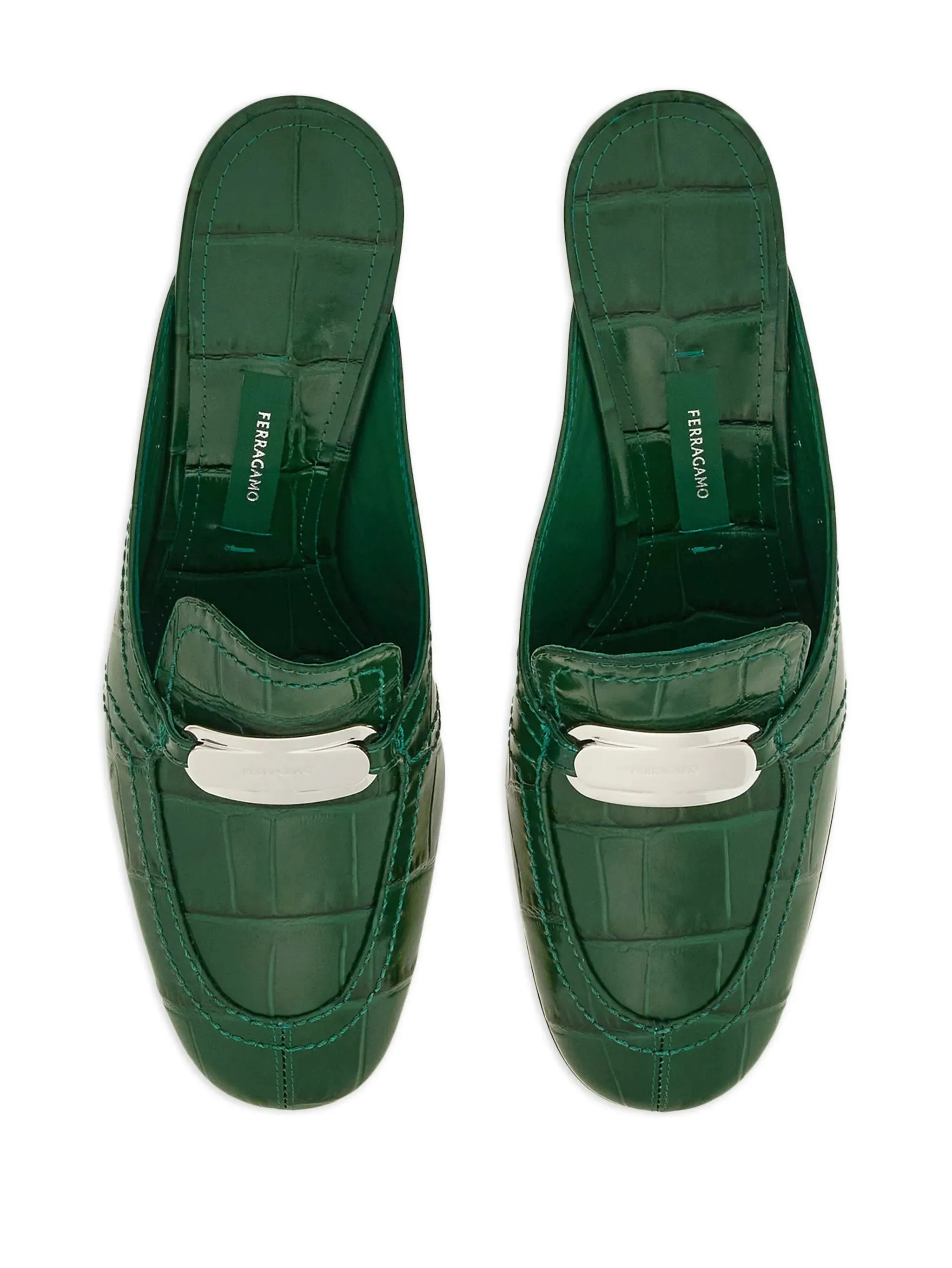 55mm crocodile-embossed buckled mules Amazon Mule Shoes