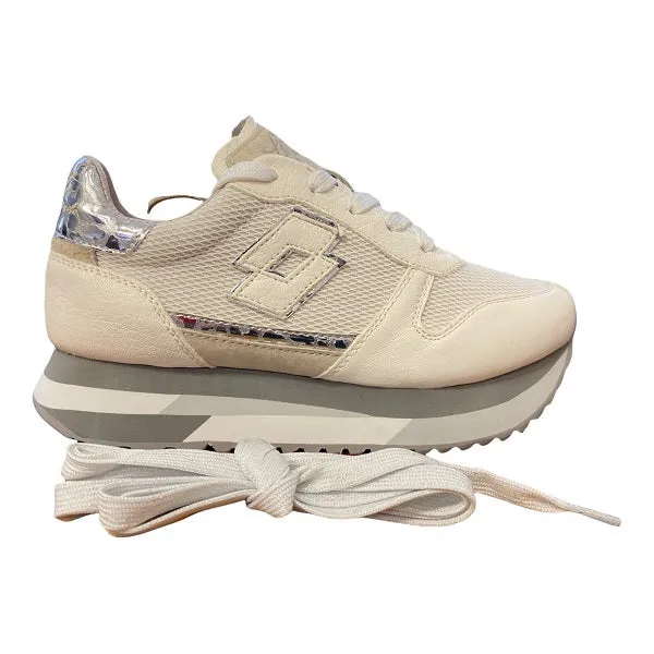 Lotto Leggenda scarpa sneakers da donna Wedge Pearl 217877 97W bianco avena-marrone Good Casual Sneakers
