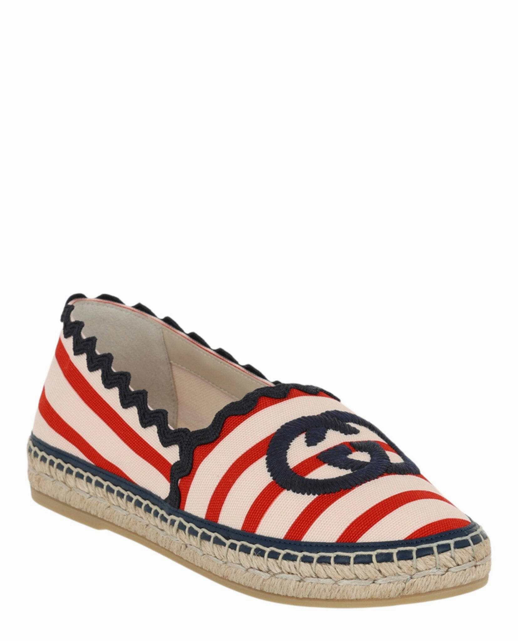 Nati Espadrille Wedge GG Striped Espadrilles