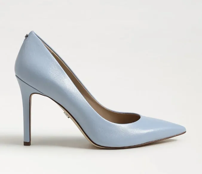 High Heel Saddle Shoes Pointed Toe Pump Blue