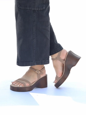 High Heels Platform Marley Beige Wedge Heels