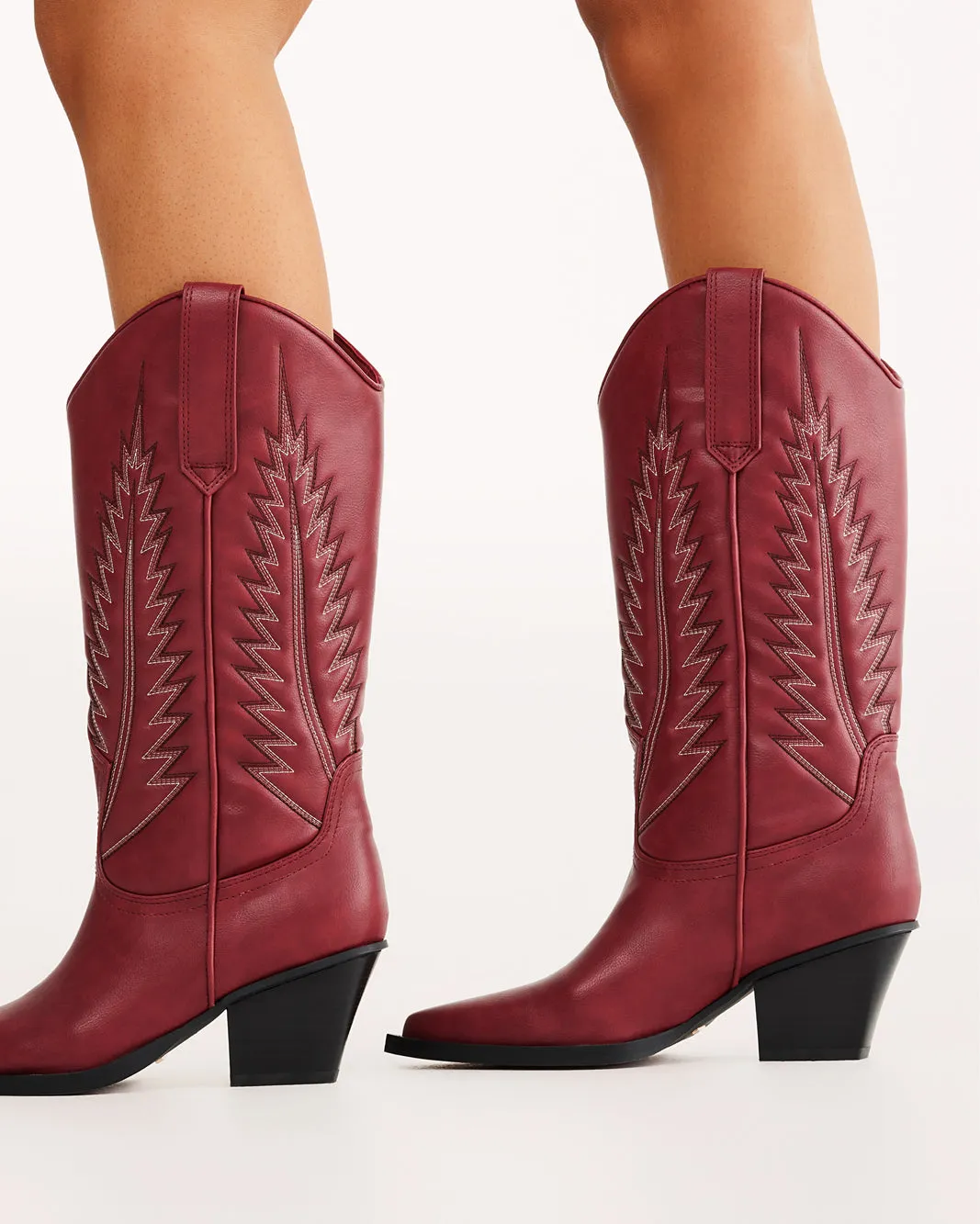 Cow Print Boots MARMALADE - GARNET