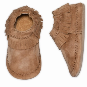 Scott Slippers MELTON Cognac Moccasin Suede Slippers