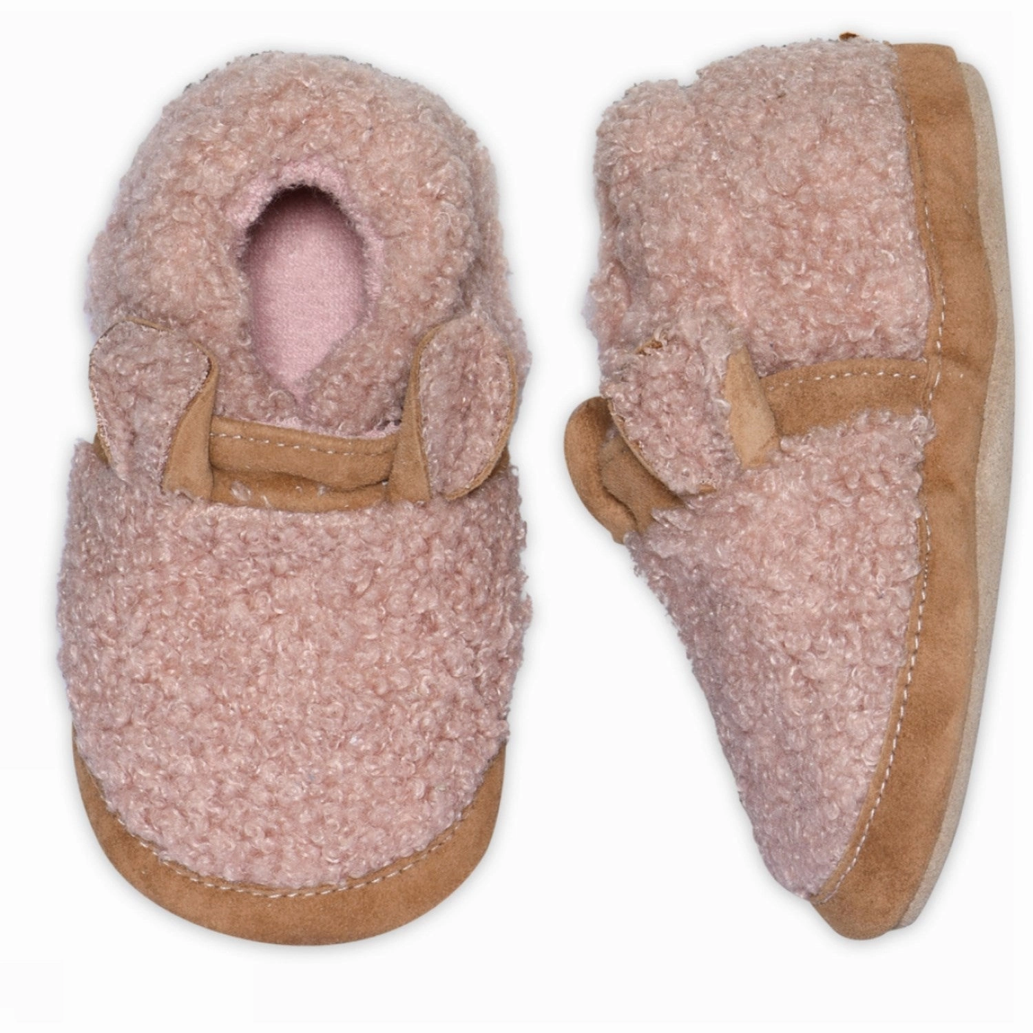 MELTON Rose Dawn Fuzzy Teddy Slippers Hello Fur Slippers