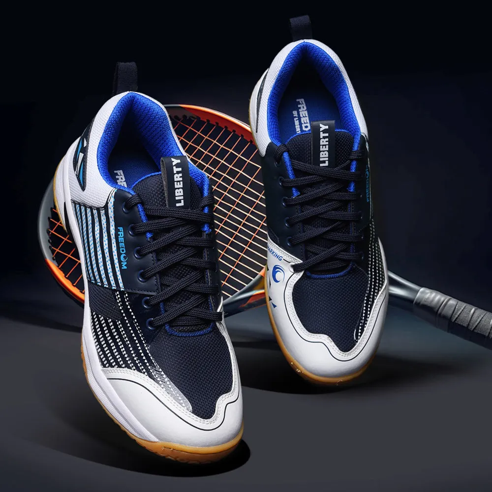 FREEDOM Sports Navy Blue Badminton & Pickleball Shoes For Men GRIPPER-02 By Liberty Best Badminton Shoe Brands