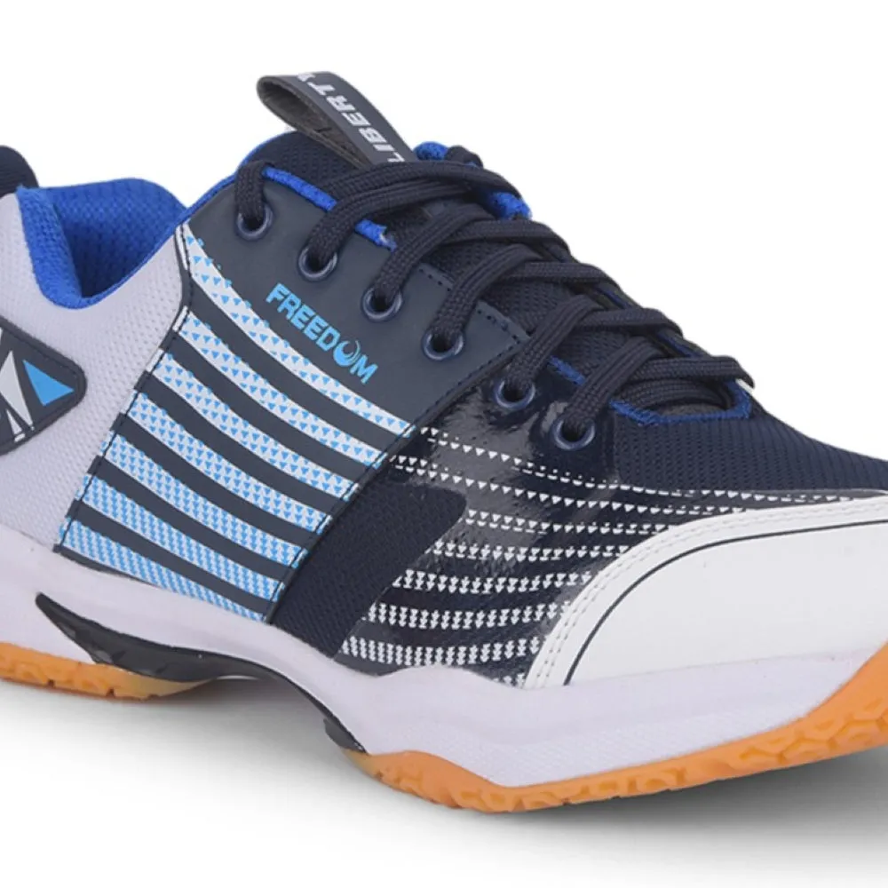 FREEDOM Sports Navy Blue Badminton & Pickleball Shoes For Men GRIPPER-02 By Liberty Badminton Shoes With Arch Support