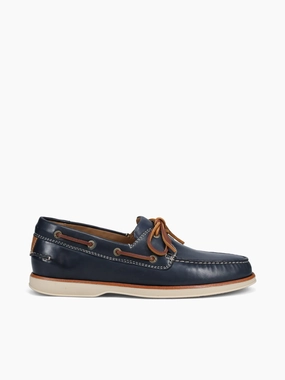 Monaco Boat Shoe Navy Sheepskin Warm Flat Shoes
