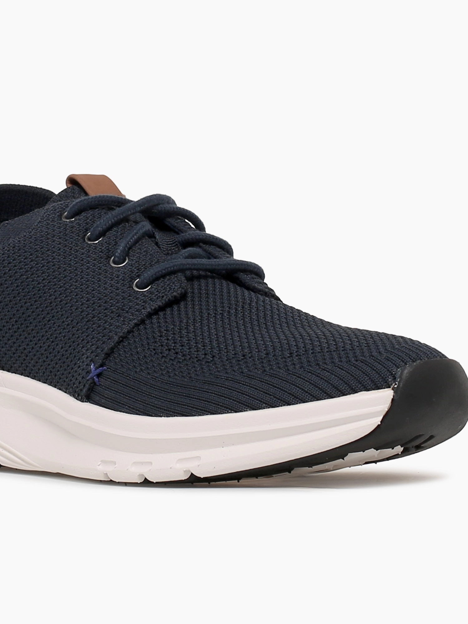 Motion Trek Mx Navy Knit Flat Sling Back Shoes Wide Fit