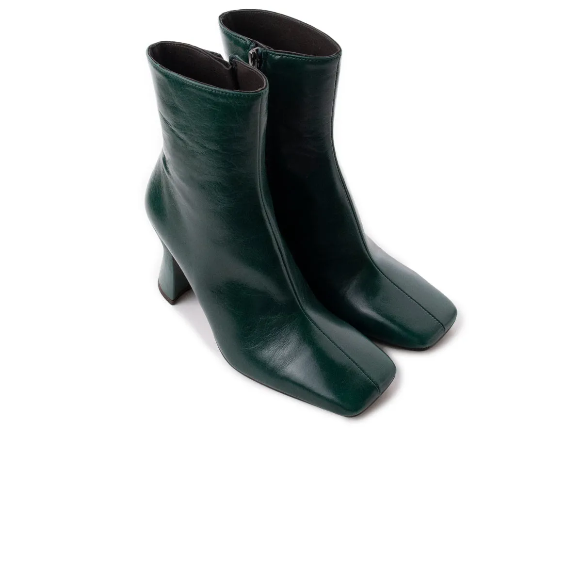 Hartwell Green Leather High Heel Boots Ankle