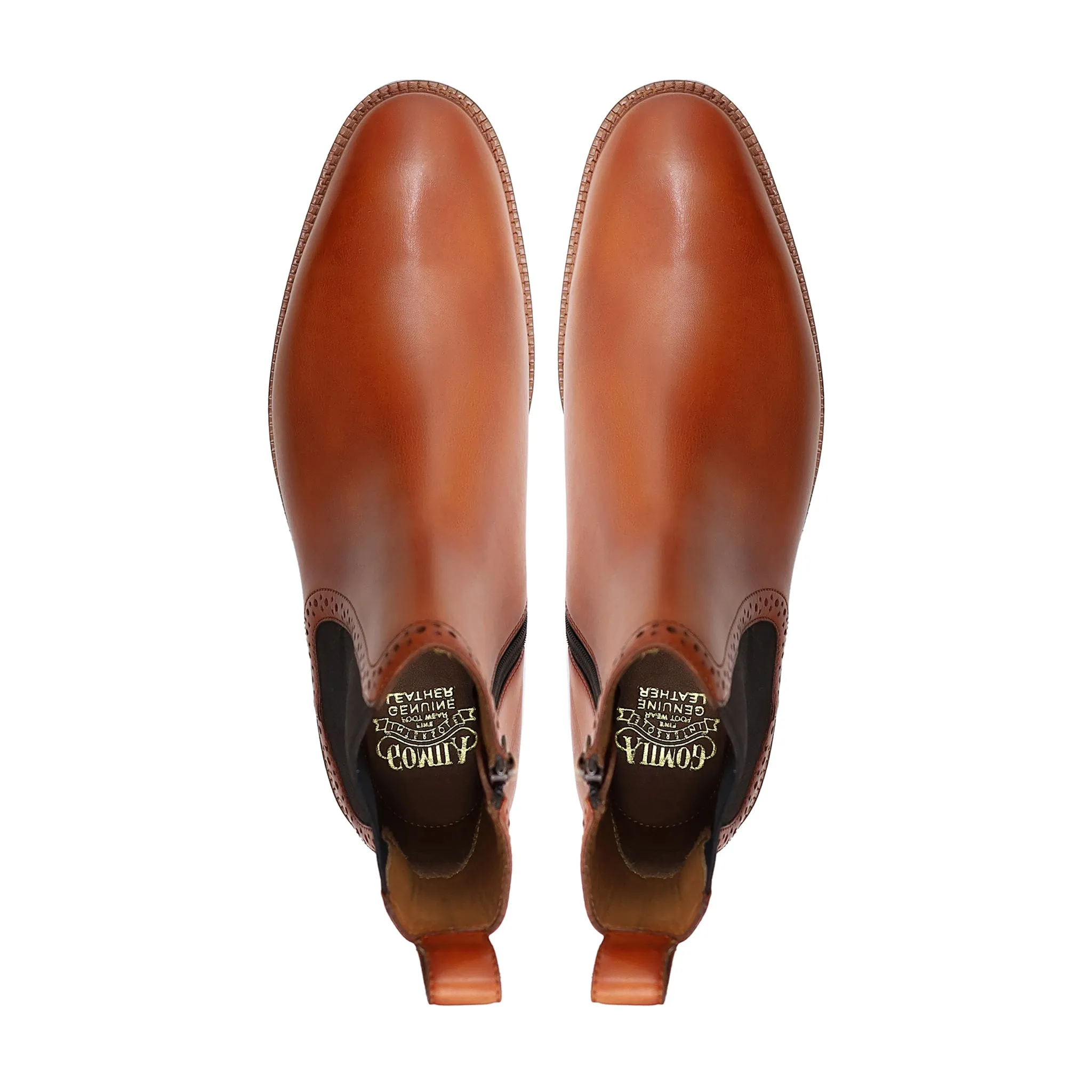 Queen Victoria Chelsea Boots Namey - Men's Tan Calf Leather Chelsea Boot