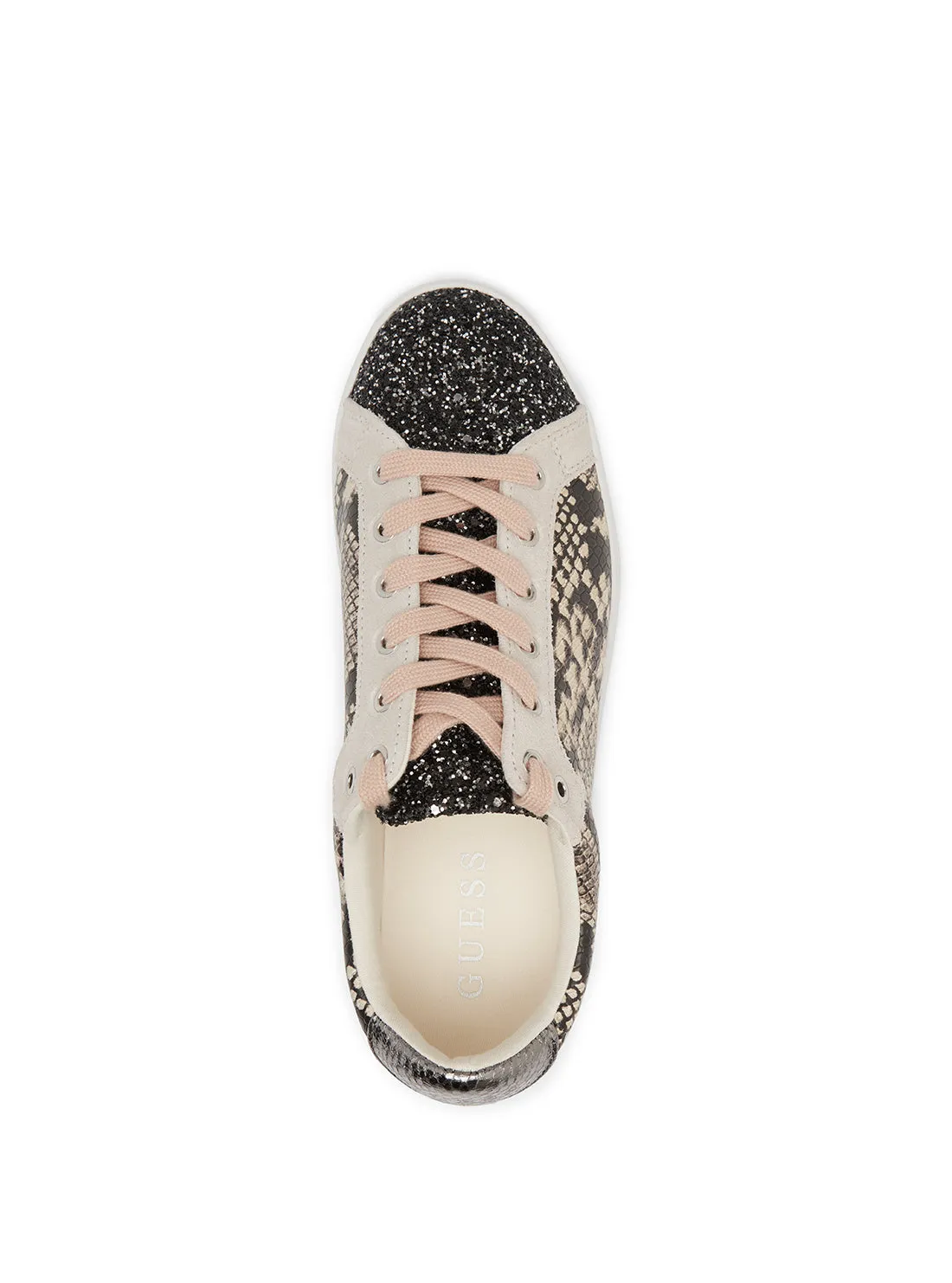 White Snake Print Garmini Low Top Sneakers Sneakers Balls