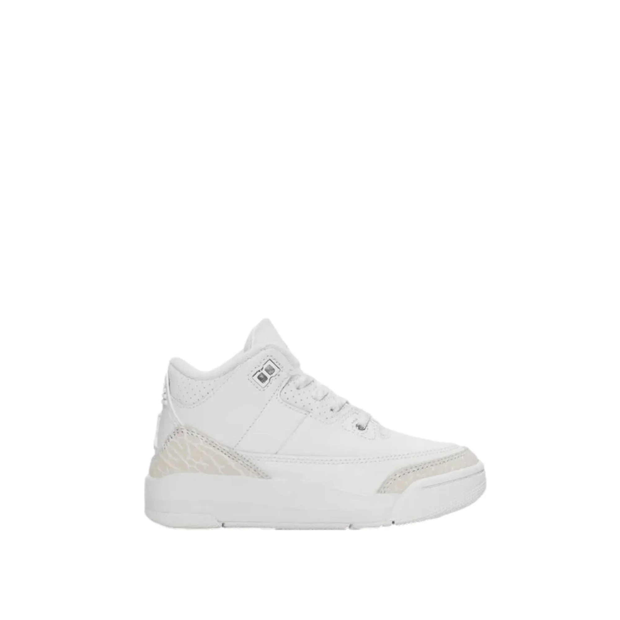 Nike Jordan 3 Retro White / Metallic Silver - White  DM0966-111 Pre-School Peak High Top Basketball Shoes