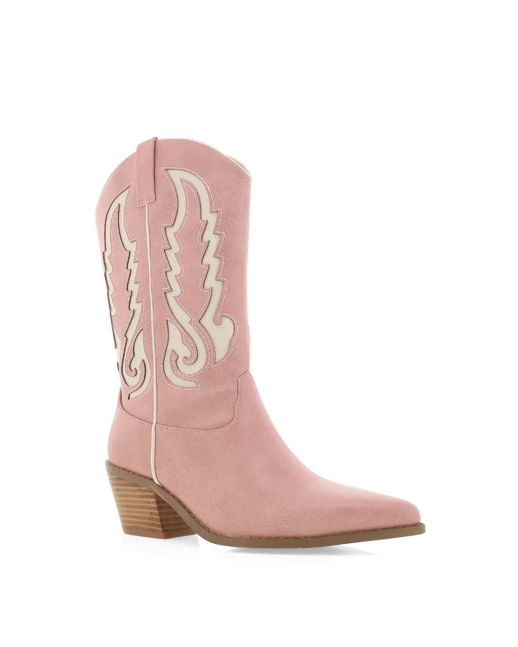 NORVA - PINK IVORY Chunky Heel Boots