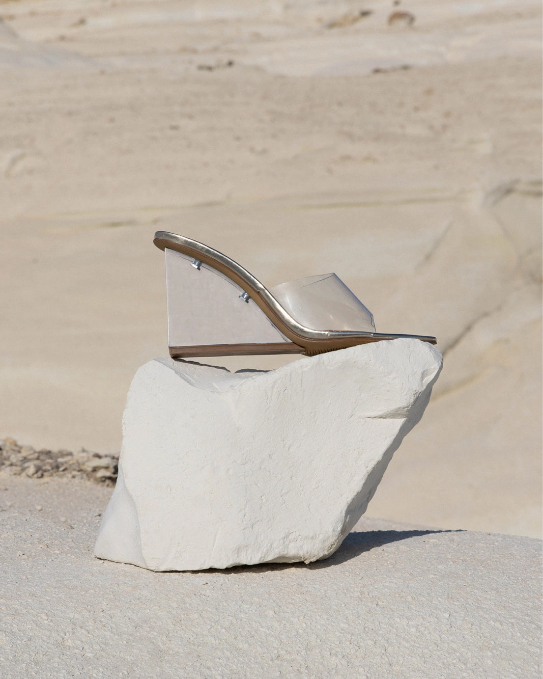 High Heels Shoes 15cm NYDIA - CLEAR-LIGHT GOLD SHINE