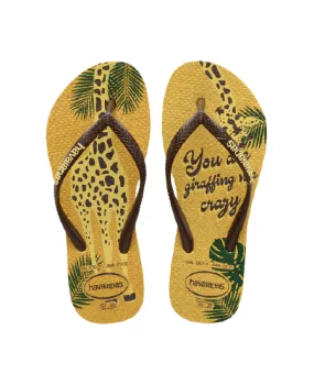 HAVAIANAS KIDS SLIM GLITTER - LEMON YELLOW Ty Flip Flops