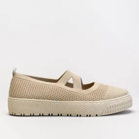 Slip On With Cross Strap Detail Flat Shoes Working Out