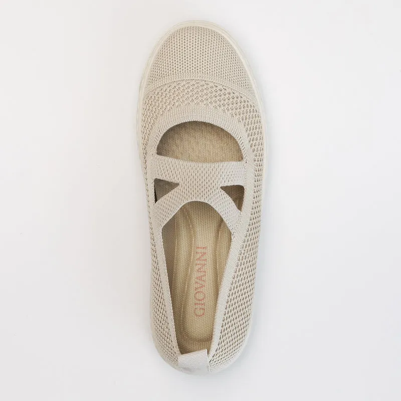 Slip On With Cross Strap Detail Racing Flat Shoes