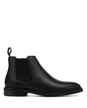 Wedge Chelsea Boot Outback Black Leather