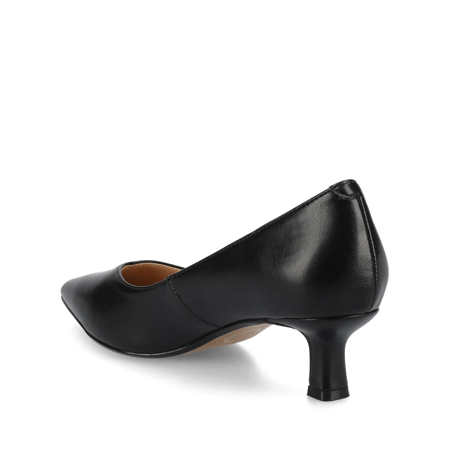 PAMMIE VEGAN LEATHER KITTEN HEELS IN WIDE
