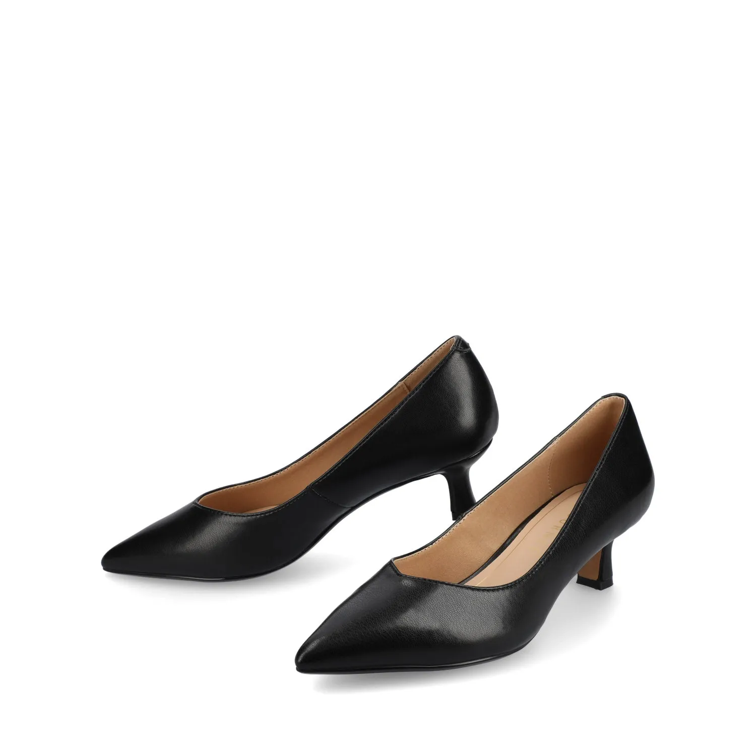 PAMMIE VEGAN LEATHER KITTEN HEELS IN WIDE