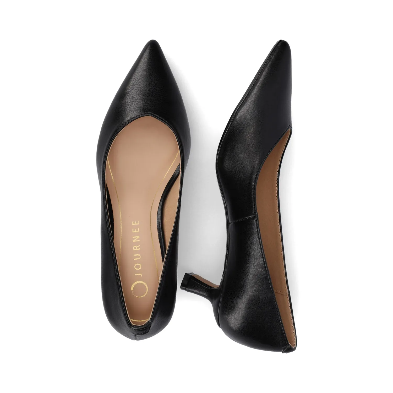 PAMMIE VEGAN LEATHER KITTEN HEELS IN WIDE