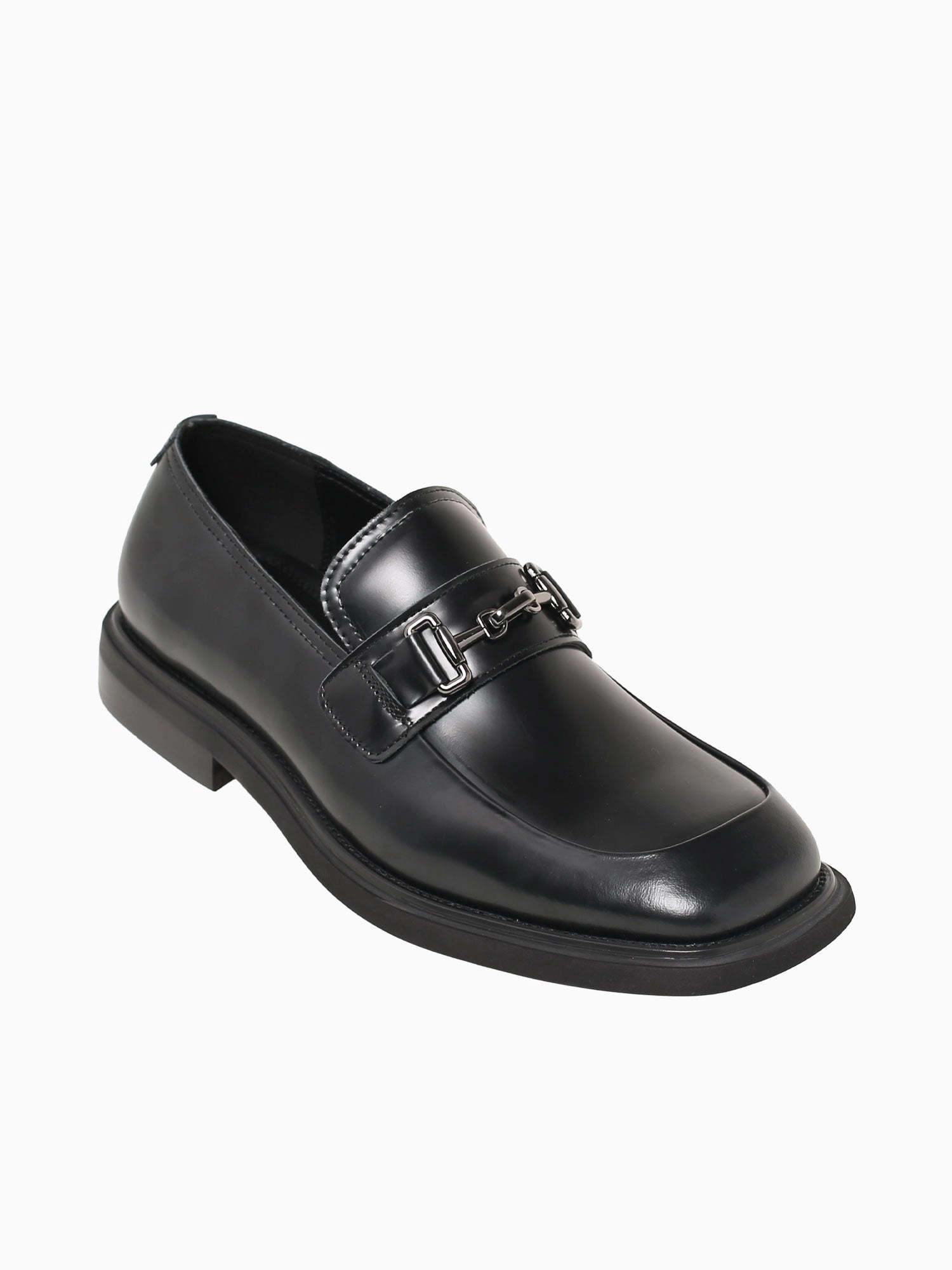 Paulson Black Soft Box Calf Leather Vans Shoes Flat