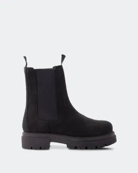 Perc Black Nubuck Suede Chelsea Boots Outfit