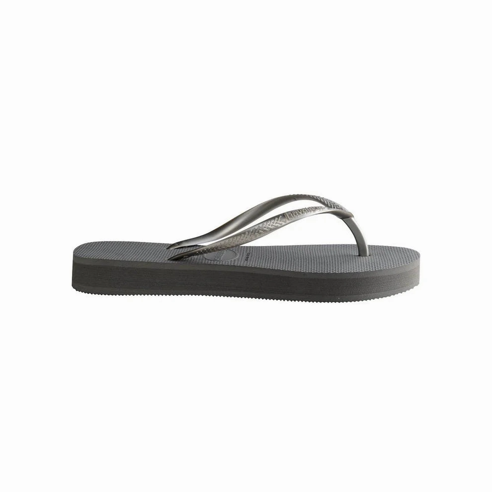 Vintage Boudoir Slippers SLIM FLATFORM - STEEL GREY