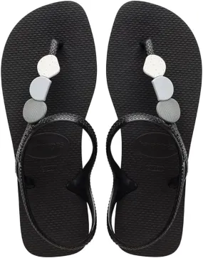 HAVAIANAS FLASH URBAN PLUS - BLACK.BLACK Bandana Flip Flops