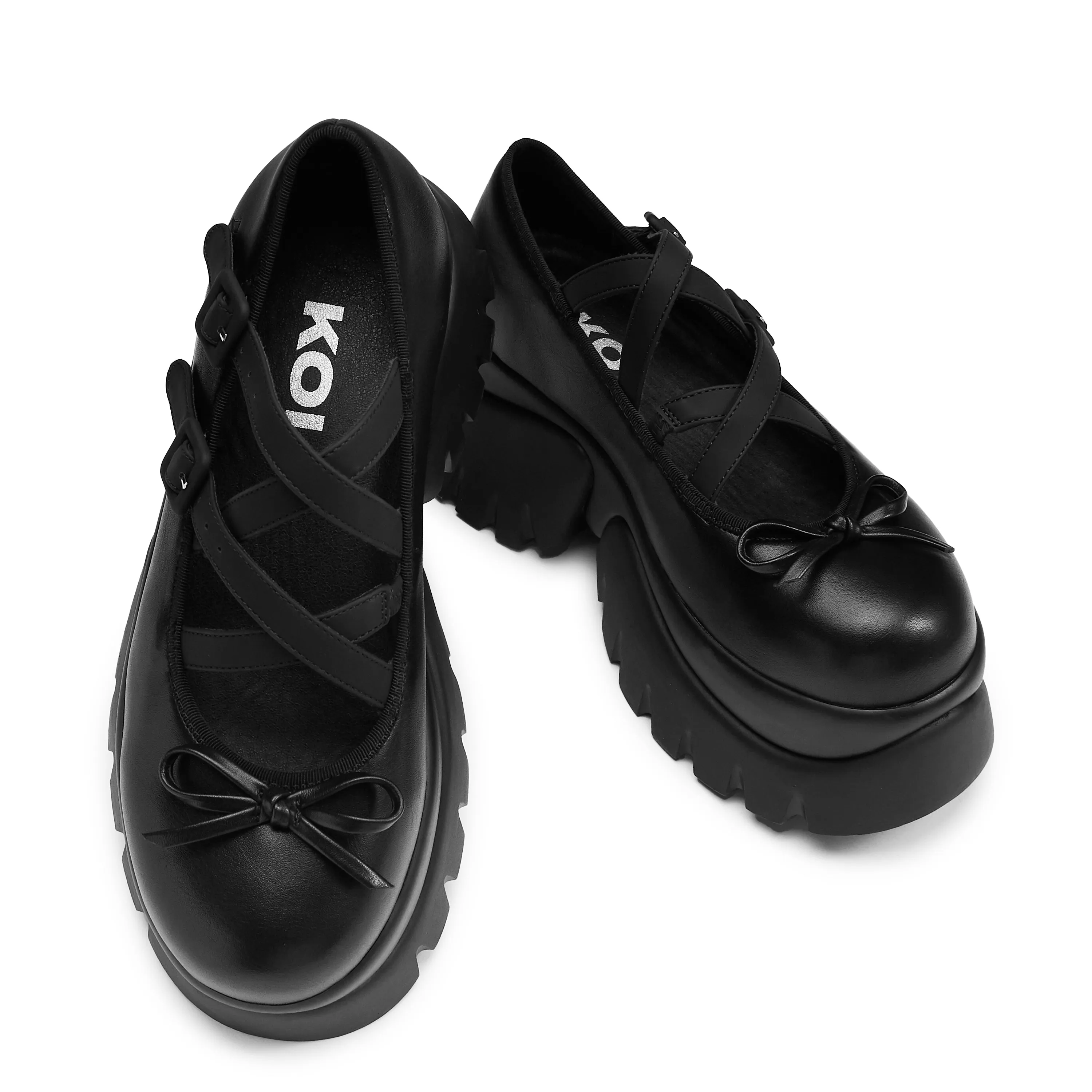 Margot Monster Platform Mary Janes - Black Mary Jane Shoes Women