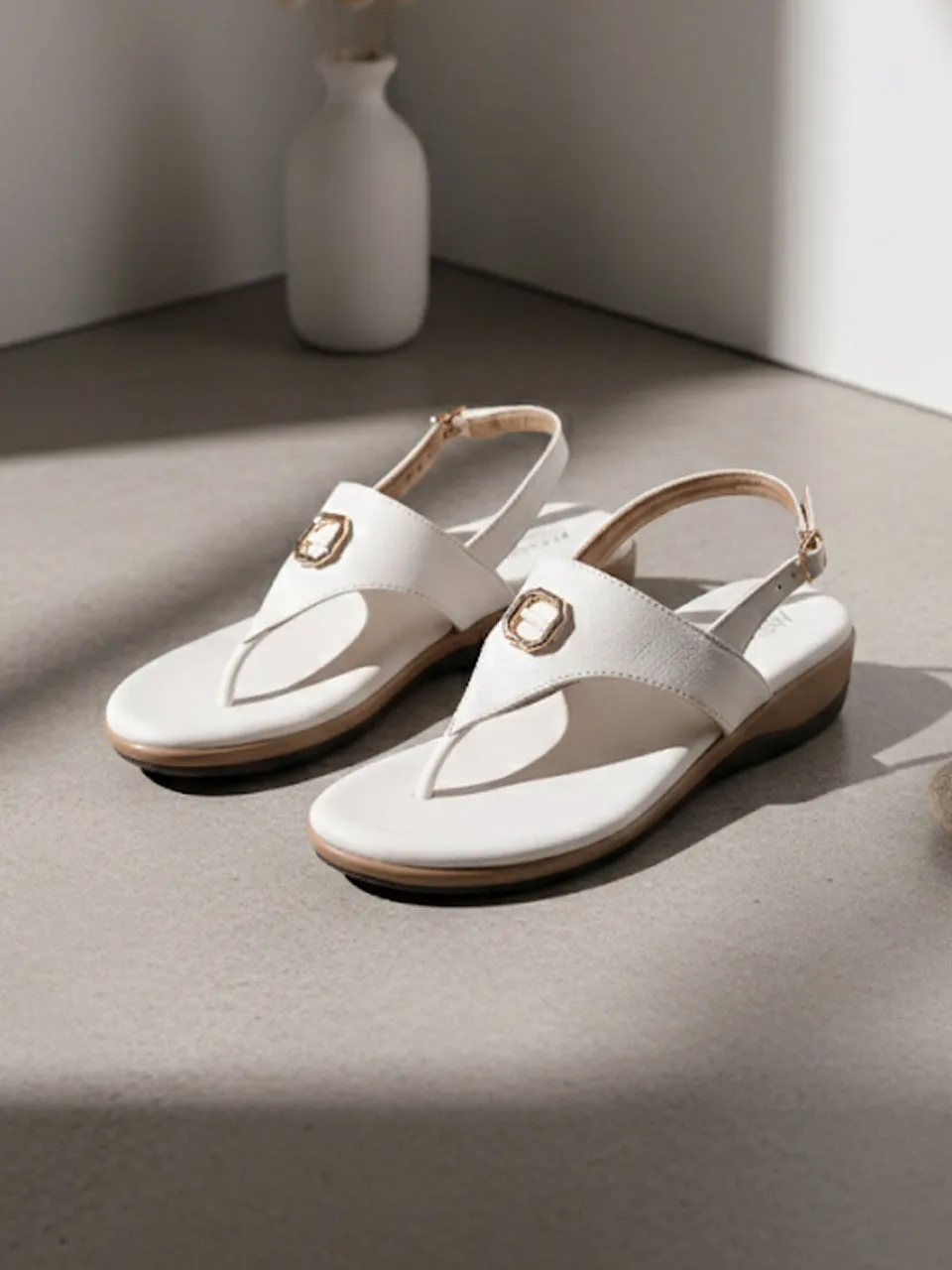 Niva White Wedge Heels High Heels With Jeans