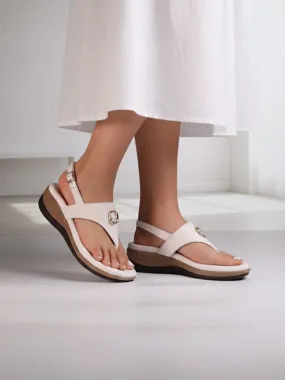 High Heel Cowgirl Boots Niva White Wedge Heels