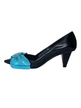Prada Bow & Patent Leather Heels |US7.5|IT37.5| High Heeled Flip Flops