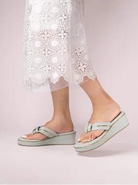 Aven Mint Wedge Heels High Heel Shoe Keyring