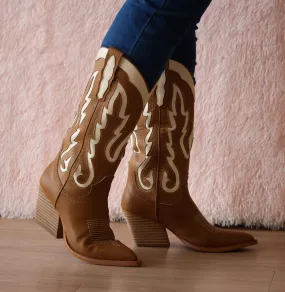 Best Lineman Boots IDA Camel Tan Cowboy Boot