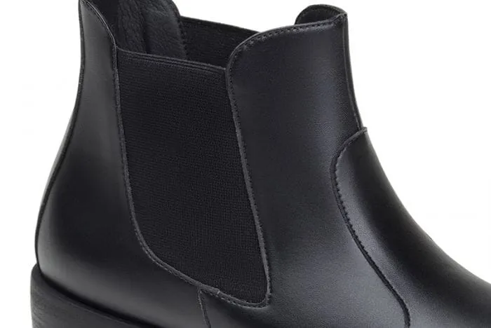 Croc Skin Boots 'Francesca' women's pull-on bootie by Ahimsa - black