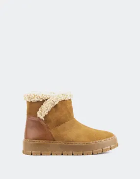 Primord Cognac Suede Rock Chic Ankle Boots