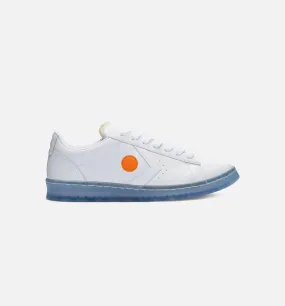 Blue Diamond Basketball Shoes Pro Leather Low Top Mens Lifestyle Shoe - White/Blue/Orange