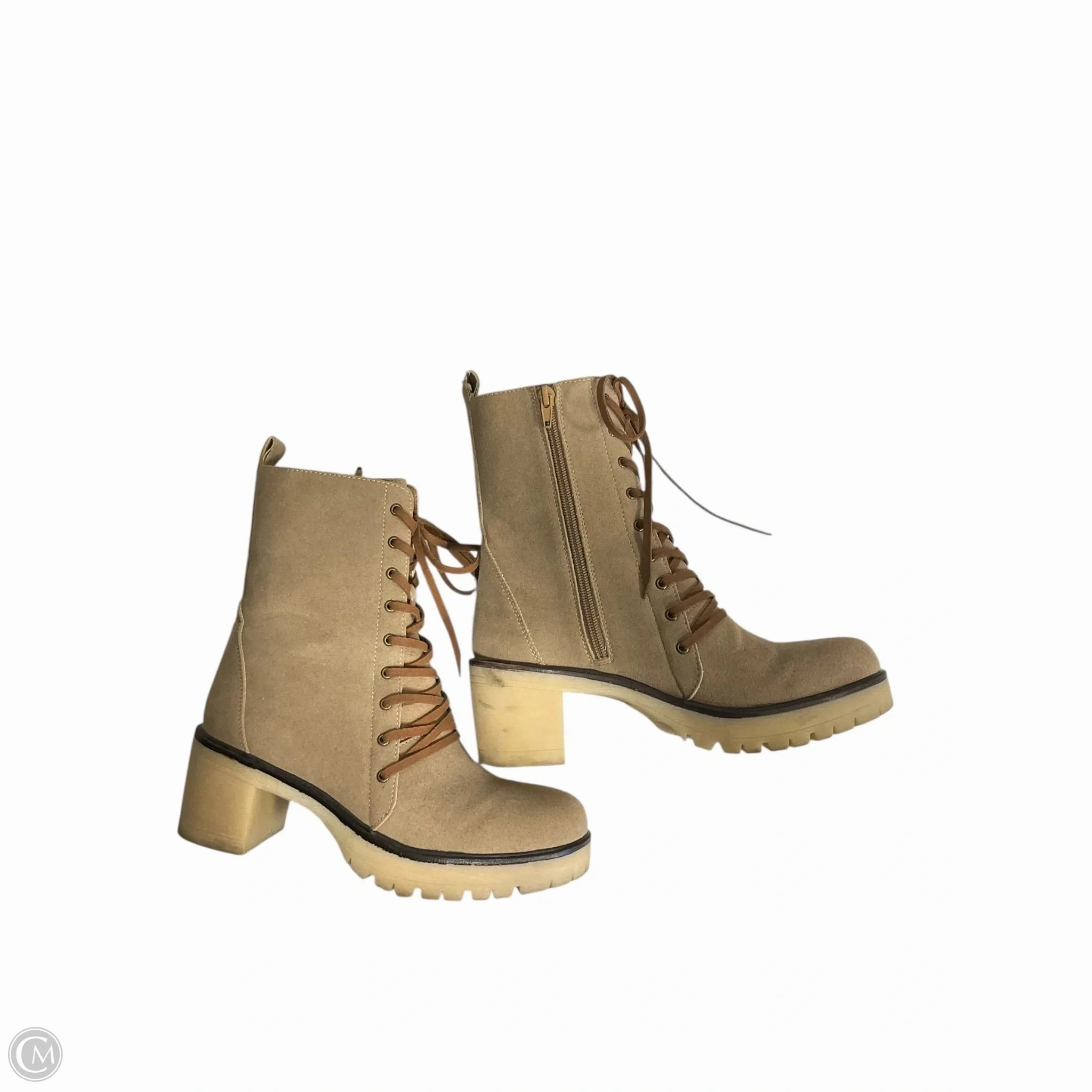 Boots Combat By Vici In Tan, Size: 7.5 No Boundaries Combat Boots