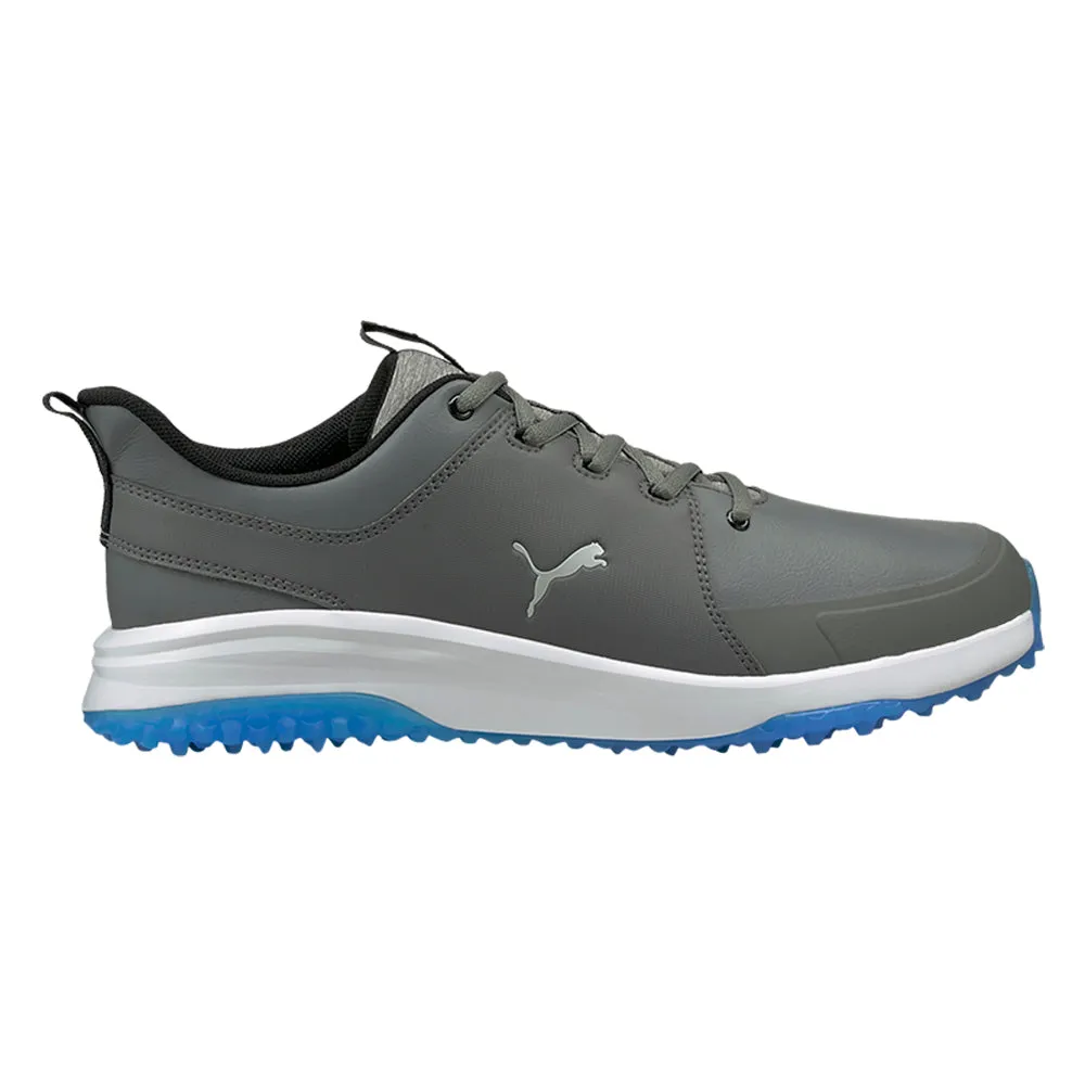 Size 12 Golf PUMA Grip Fusion Pro 3.0 Spikeless Golf Shoes Quiet Shade/Silver/Ibiza Blue - 21 Men