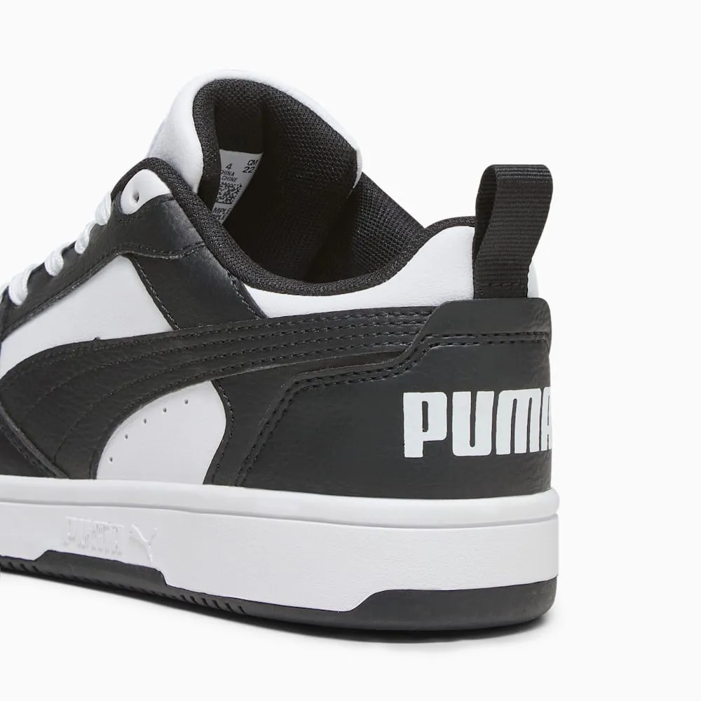 Fans Demand Release Signature Basketball Shoes Puma Kid's Rebound V6 White/Black Basketball Shoes