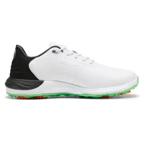 Grandprø Topspin Waterproof Golf Shoes PUMA Phantomcat Nitro Golf Shoes White/Black/Fluro Green - 24 Men