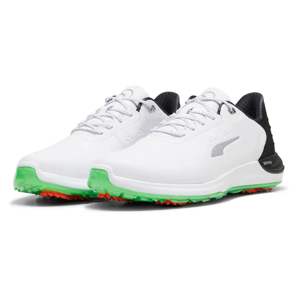 Best Prices On Golf Shoes PUMA Phantomcat Nitro Golf Shoes White/Black/Fluro Green - 24 Men