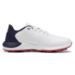 PUMA Phantomcat Nitro Golf Shoes White/Deep Navy/For All Time Red - 24 Men Tw Golf