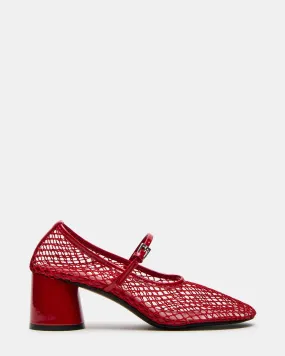 Faux-suede Mary-jane Shoes RAYNOR RED