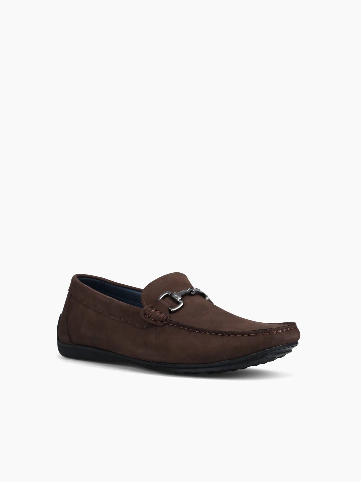 Maximo Marron Nobuck Silver Ballet Flat Shoes