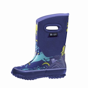 Rugged Exposure Snow Boots Purple Unicorn Neoprene Rain/Snow Boots