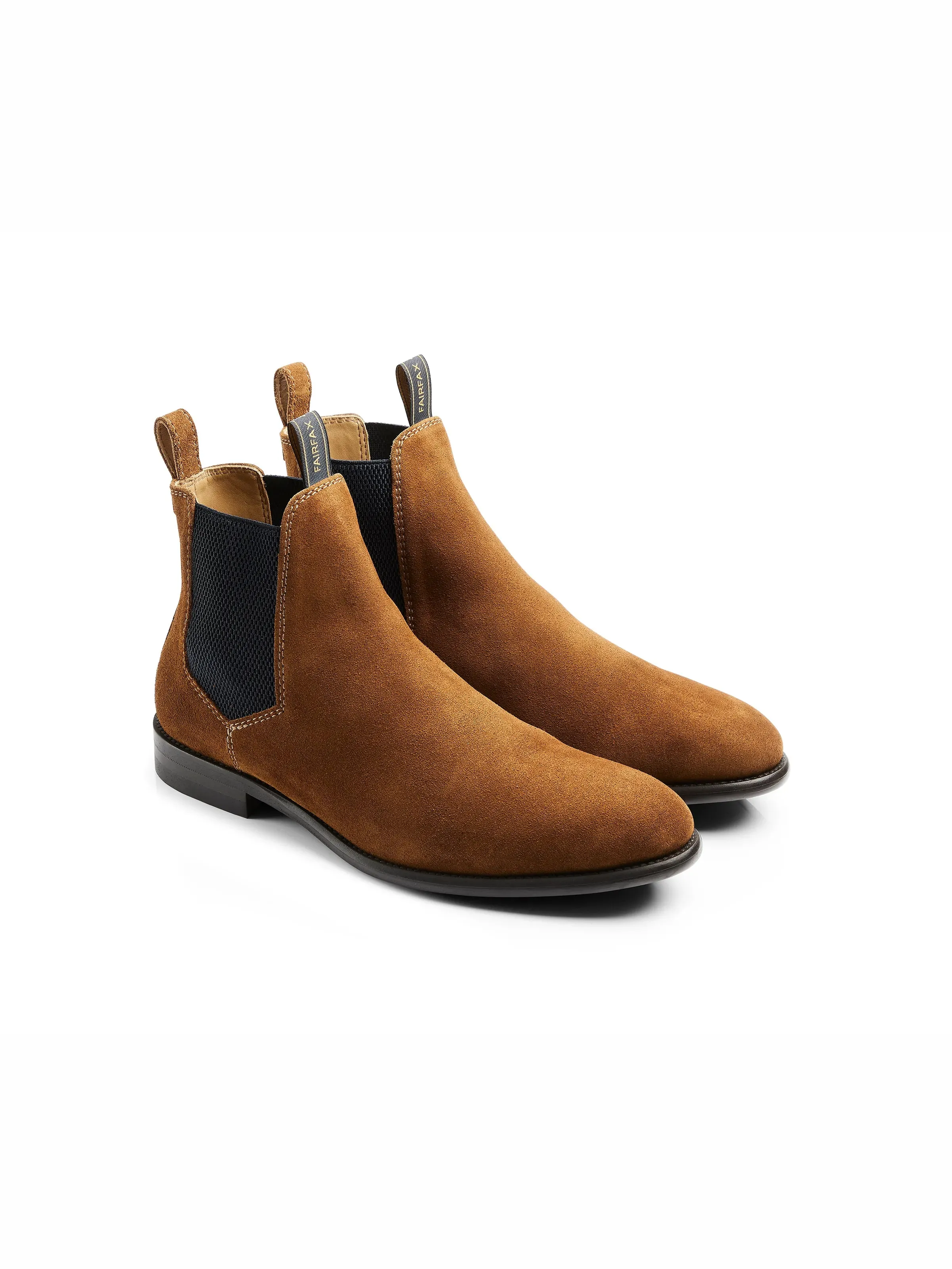 Chelsea - Cognac Chelsea Boots Low Heel