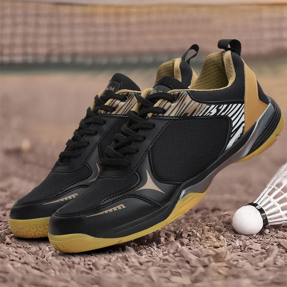 FREEDOM Black Sports Non-Marking Paddle/Pickleball & Badminton Shoes For Men PLUTO-1 By Liberty Best Shoes Badminton
